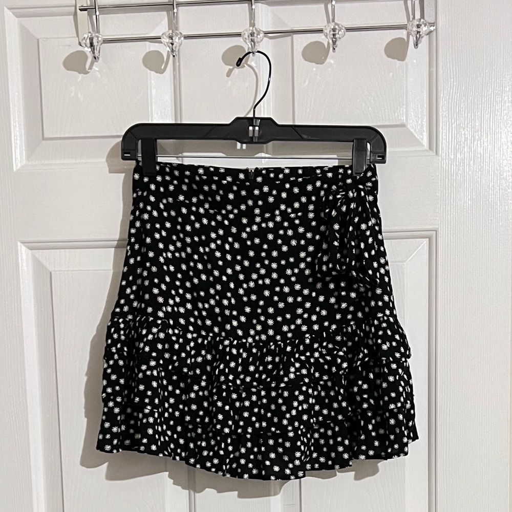 forever 21 floral tie mini skirt